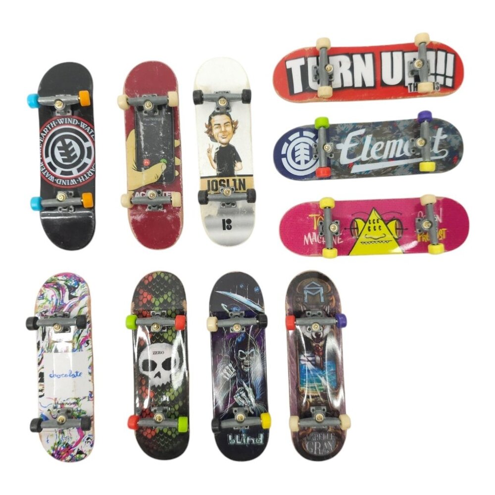 Tech Deck 10 Mini Skateboards Fingerboards Toy Lot Element Joslin Larelle Gray